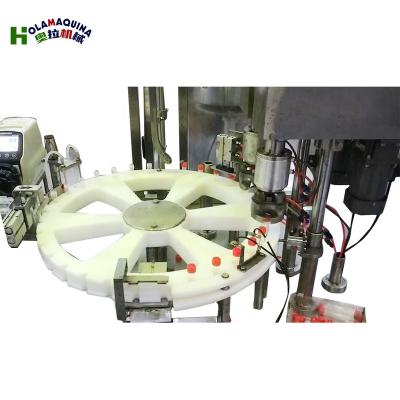 China Automatic Table Top Food Perfume Small Liquid Jar Bottle Capping And Filling Labeling Machine for sale