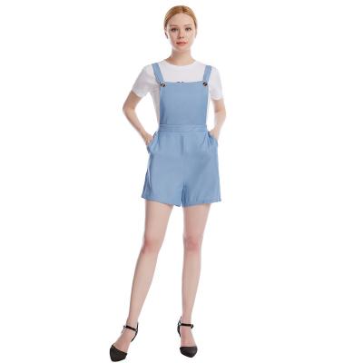 China Fashion QUICK DRY Ladies Loose Street Strap Hole Pants Bib Shorts Overalls for sale