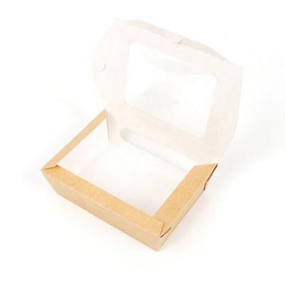 China Recyclable Cheap Custom Price Logo Sushi Box Packaging Paper Sushi Takeout Box With Clear Window for sale