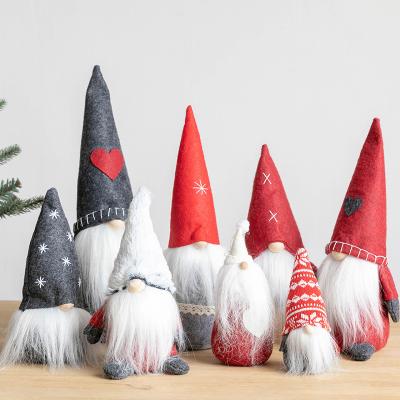 China Felt+wood Hot Selling Father Christmas Elf Table Decoration Gift Home Decorative Felt Christmas Gift for sale