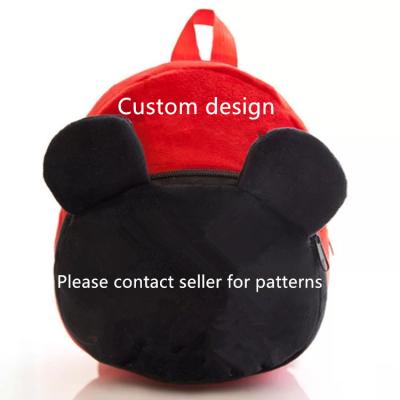 China Cartoon Soft Short Plush Small Plush Baby Backpack Cute Children's School Bag for sale