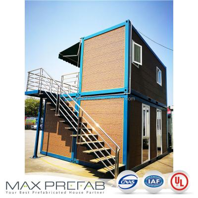 China Modern Flat Pack Container Cafe Quickly Built Prefab Steel House for sale