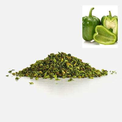 China Hot Sales Dried Dehydrated Green Pepper 6*6mm AD Dried Green Bell Pepper for sale