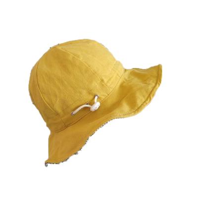 China Picture Factory Directly New Arrive Kids Cotton Sunshade Adjustable Reversible Bucket Hat for sale