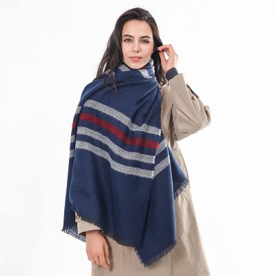 China Fashionable Women Acrylic Cashmere Plaid Scarf European And American Autumn And Winter Scarf for sale