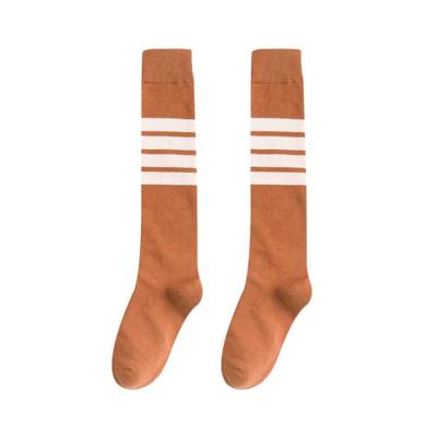 China Solid Color QUICK DRY High Quality Striped Cotton Bangs Girls Autumn Winter Socks for sale