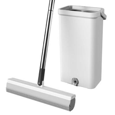 China Multi Style Minimalist Telescopic PVA Wipe Stainless Steel Bucket Cleaning Brooms for sale