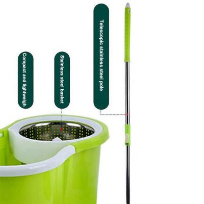 China Simple Bathroom Labor-Saving Minimalist Style Interior Spinning Microfiber Floor Dry Cleaning Lazy Wet Mop for sale