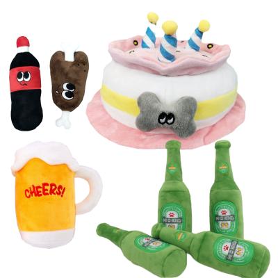 China U-PETS Factory OEM ODM Pet Birthday Dog Stuffed Toys Viable Set for sale