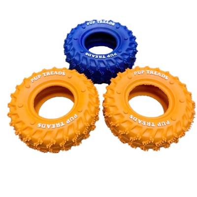 China U-PETS Dog Tire Chew Toy Natural Rubber Interactive Training Durable Sustainable Bite Dog Toy for sale