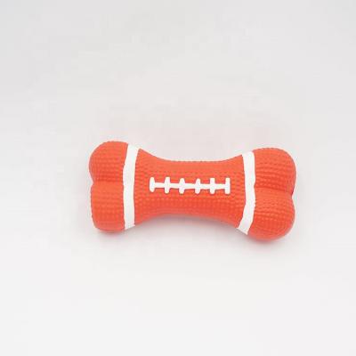 China Hot Selling Viable Interactive Rugby Style Latex Dog Squeaky Toys for sale