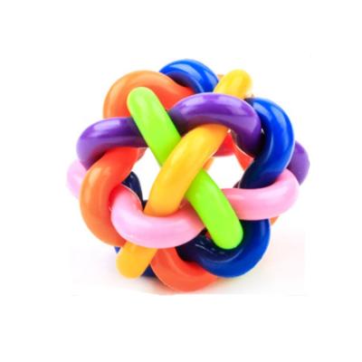 China Viable Rainbow Ball Factory Price Dog Toy Interactive Pet Toys Training Rubber TPR Dog Toys for sale