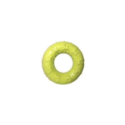 China Viable Durable Donut Shape Barbed Footprint Tooth Chew Dog Toys Training Rubber TPR Dog Toys for sale