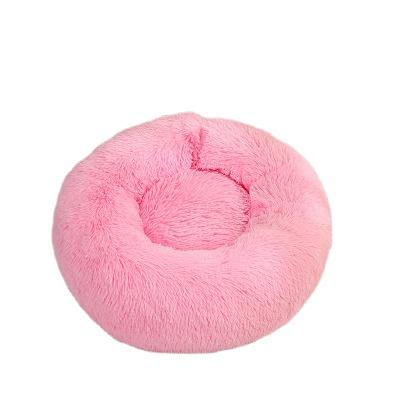 China Factory direct supply comfortable U-PETS sofa cat donut bed faux fur pet dog bed viable fluffy cat bed for sale