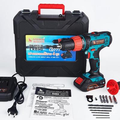 China New Design 2023 Strong Brushless Cordless Rock Drill Power Impact Drill CD777-1ASC Cordless Electric Drill for sale