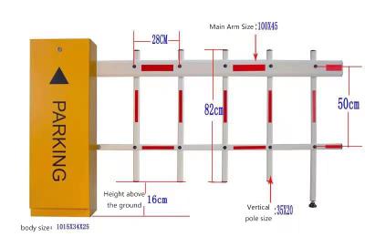 China Speed Adjustable Road Traffic Barrier 24v Dc Brushless Motor With Fence en venta