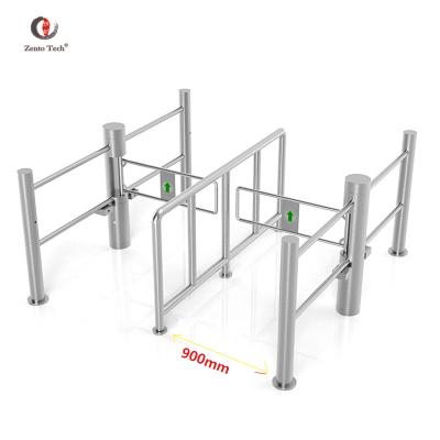 China Office Facial Recognition Swing Turnstile Gate 304 Stainless Steel Access Control System for sale