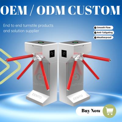 China Zento Automatic Security Barrier Gate System Turnstile With Qr Code & Rfid Card Reader en venta