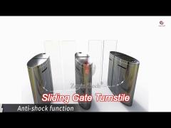 304 stainless steel speed gate access control sliding employee turnstiles anti pinch