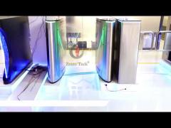 Acrylic Arm Flap Barrier Turnstile With Fingerprint 40 Persons/Min