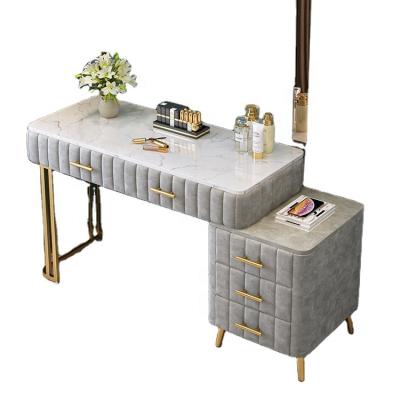 China Adjustable/storage/durable pink/modern/high-quality/easy-installation/simple and elegant factory direct supply new fashion/grey durable dressing table for sale