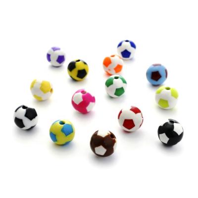 China DIY Jewelry Making Bein 8mm Acrylic Double Color Round Soccer Beads For Jewelry Making DIY Jewelry Beads Accessories for sale