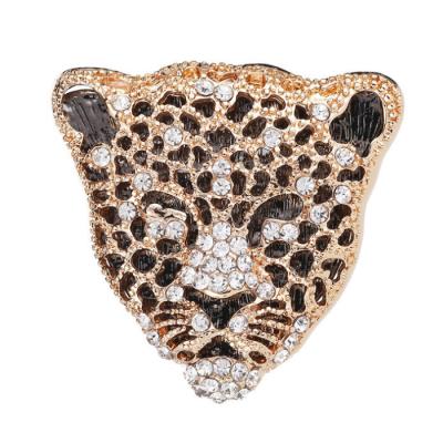 China European and American Fashion Zinc Alloy Animal Leopard Series Rhinestone Styles Costume Styles Costume Main Brooch Pin Father's Day Gift Custom for sale