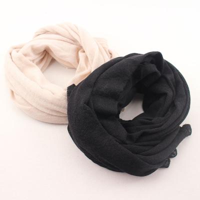 China 100% excellent quality acrylic women's solid color knit scarf light and thin scarf for spring, summer, autumn for sale