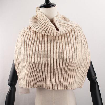 China Warm Autumn And Winter Fashion Acrylic Neck Knit Poncho Knit Turtleneck For Women for sale