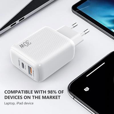 China Universal Mobile Fast Phone 30W USB-C Cell Phone Adapter PD 3.0 Fast Charging Wall Charger for sale