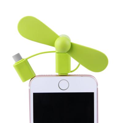 China Household 3 in 1 8 Pin USB Lighting Portable Charging Logo Mini Smart Cell Phone Fan Custom Made for sale