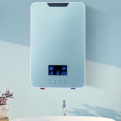 China Hot water 220V frequency hotel electric instantaneous hot shower tankless automatic conversion electric water heater for sale