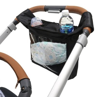 China Organizer Universal Stroller Pram Organizer Bag with Food Pockets and Insulated Cup Holders for sale