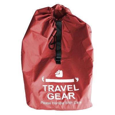 China Waterproof Door Bottom Red Check Airport Travel Drawstring Car Seat Carry Bag For Travel for sale