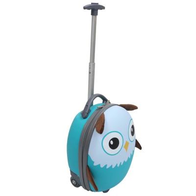 China Trolley Travel Suitcase Luggage Rolled Kids Cartoon Cute Owl Trolley Carry On Luggage Bag Suitcase For Airplane Travel for sale