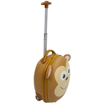 China Travel Luggage Cases Rolled Cute Kids Cartoon Monkey Carry On Trolley Luggage Bag Suitcase For Airplane Travel for sale