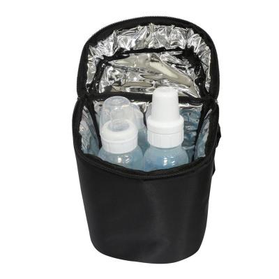 China New Large Black Insulated Baby Bottle Breastmilk Insulated Tote Bag For Daily Use for sale