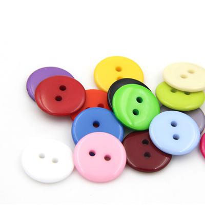 China 9-15mm Buttons Colors 2-Holes Round Resin Loaf Button Viable Diy Button Sewing Maker for sale