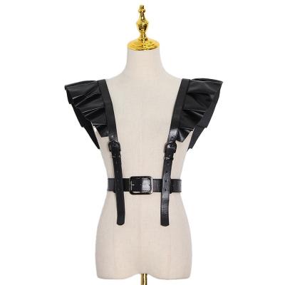 China Fashionable PU Vest Leather Harness Belts Women For 2021 New Design for sale