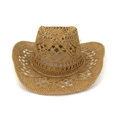 China Travel Handwoven Outdoor Breathable Mesh Dobby Summer Sun Hat Straw Hat Wide Brim Sunshade Sunshade Hat for sale