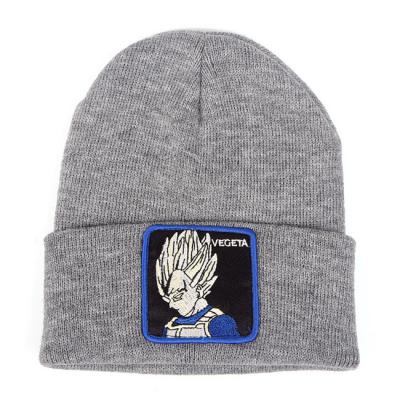 China COMMON knit cotton dragon ball hat embroidery pattern pure logo custom hot outdoor hot sale knitted hat for sale