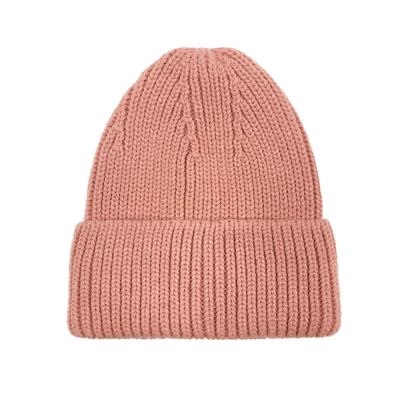 China JOINT High Quality Solid Color Knitted Hats Winter Wholesale Stock Beanie For Women for sale