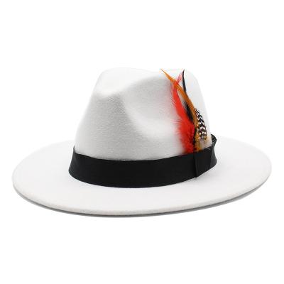 China Character Assisted Cricket Fedora Hats with Natural and Bright Feather Accessories for sale