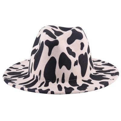 China Custom Designer Polyester Cotton Hat Fedora Hat High Quality Wholesale Cow Style Cowhide New for sale