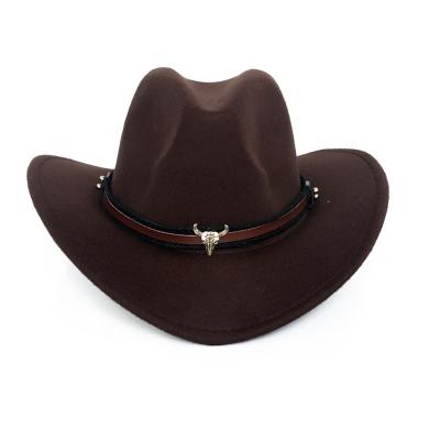 China Fedora Wholesale New Solid Color Custom Designer Polyester Cotton Cowboy Hat Fedora Hat for sale