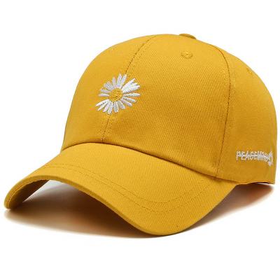 China Daisy Baseball Cap Korean Style Summer Sports Embroidered Single Hats for sale