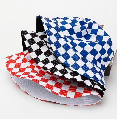 China Summer Sun Checked Plaid Small Classic Hat For Men And Women's Small Piece Leisure Travel Bucket Hats for sale