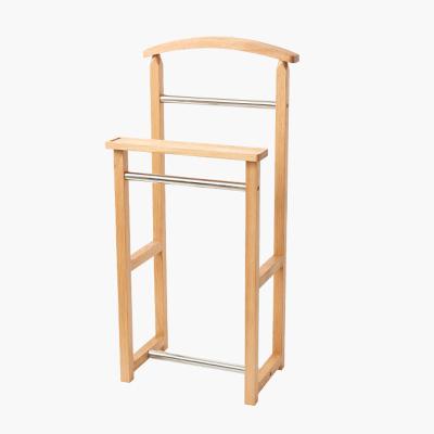 China Disassemble Freestanding Suit Valet Stand with Tray Wardrobe Valet Contour Top Hanger Easy to Gather Pants Tie Belt Holder Organizer for sale