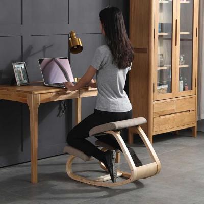 China Detachable Posture Support Cover Comfortable Padded Office ChairAngled Tilting Stool and Wooden Ergonomic Balancing Seat Kneeling Chair for sale