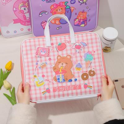 China Newspaper Used New Design PU Leather Laptop Bag Cute Girl 13 Inch Laptop Bag for sale